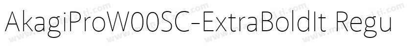 AkagiProW00SC-ExtraBoldIt Regular字体转换